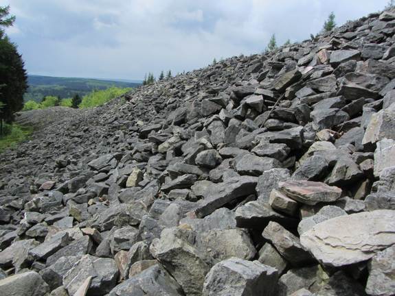 Der mächtige Nordwall des Ringwalls von Otzenhausen (Foto: Stadt Wadern) 3_Geschichte_Spaetkelt_Zeit_Ringwall